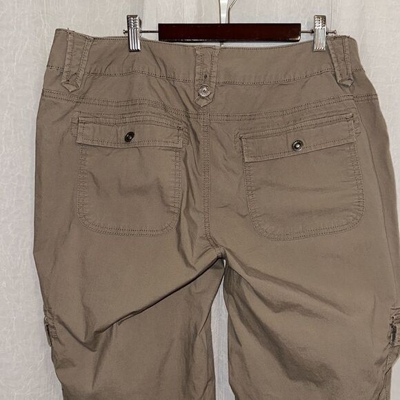 Venezia X Lane Bryant 18 Tan Brown Convertible Cargo Utility Wide Leg Pants - Picture 4 of 15